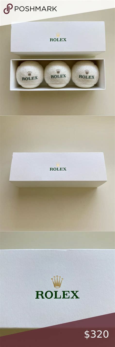 Authentic Official Rolex Set of 3 Tennis Balls .